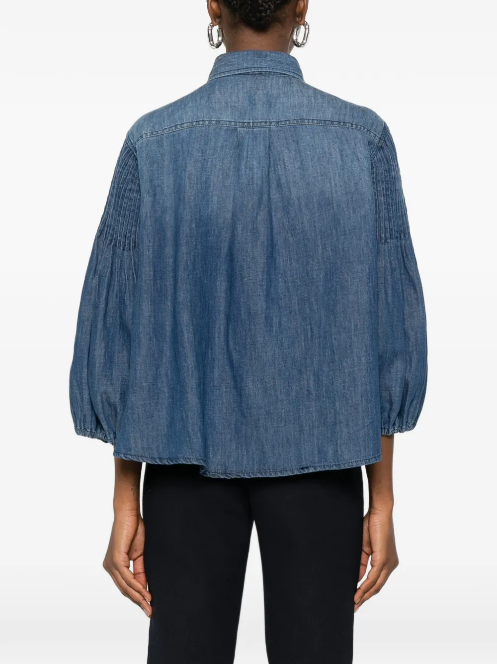 PINKO Geplooide blouse met knopen Blauw
