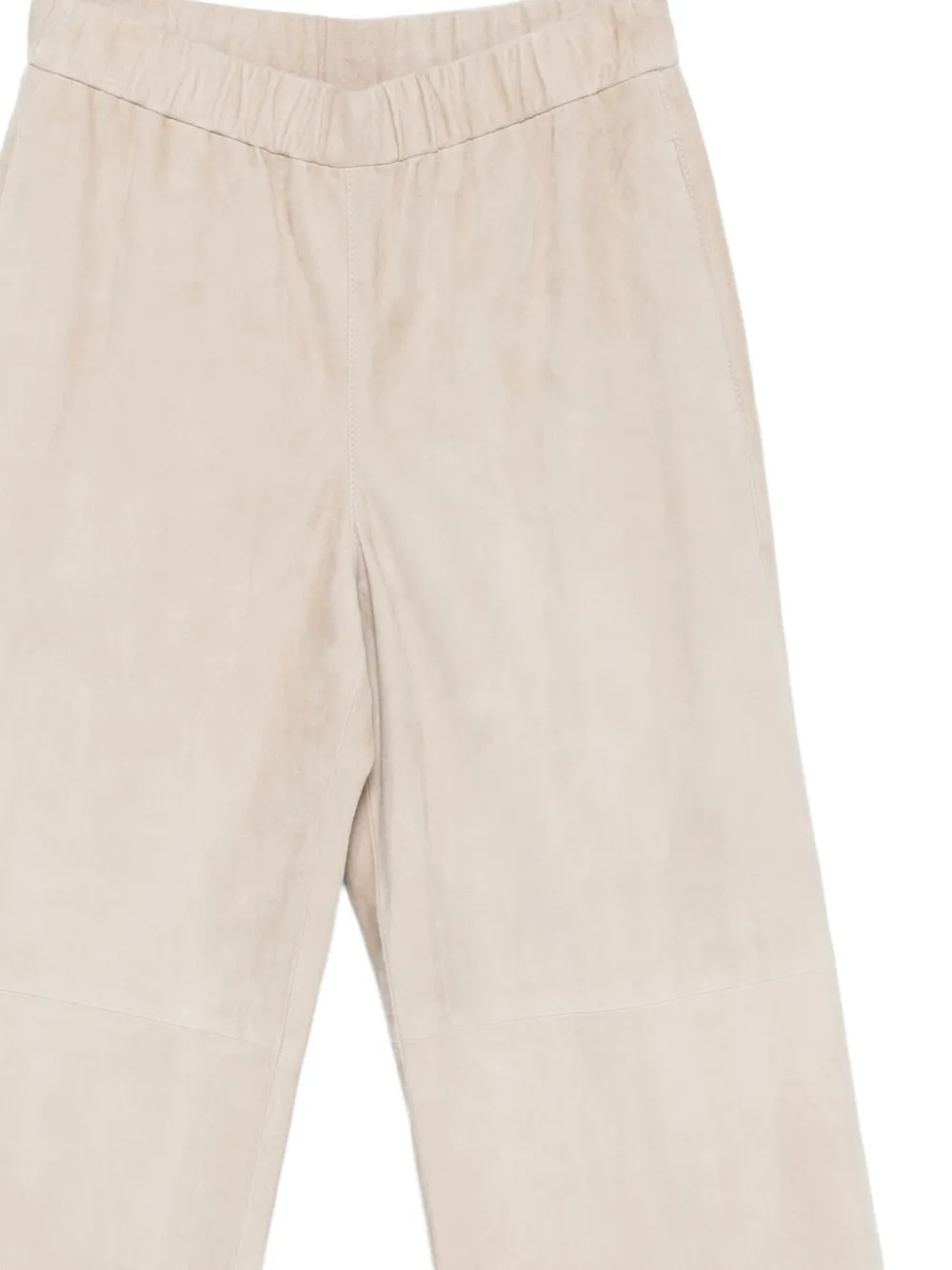  Manzoni 24 Elasticated Leather Trousers - Neutrals 
