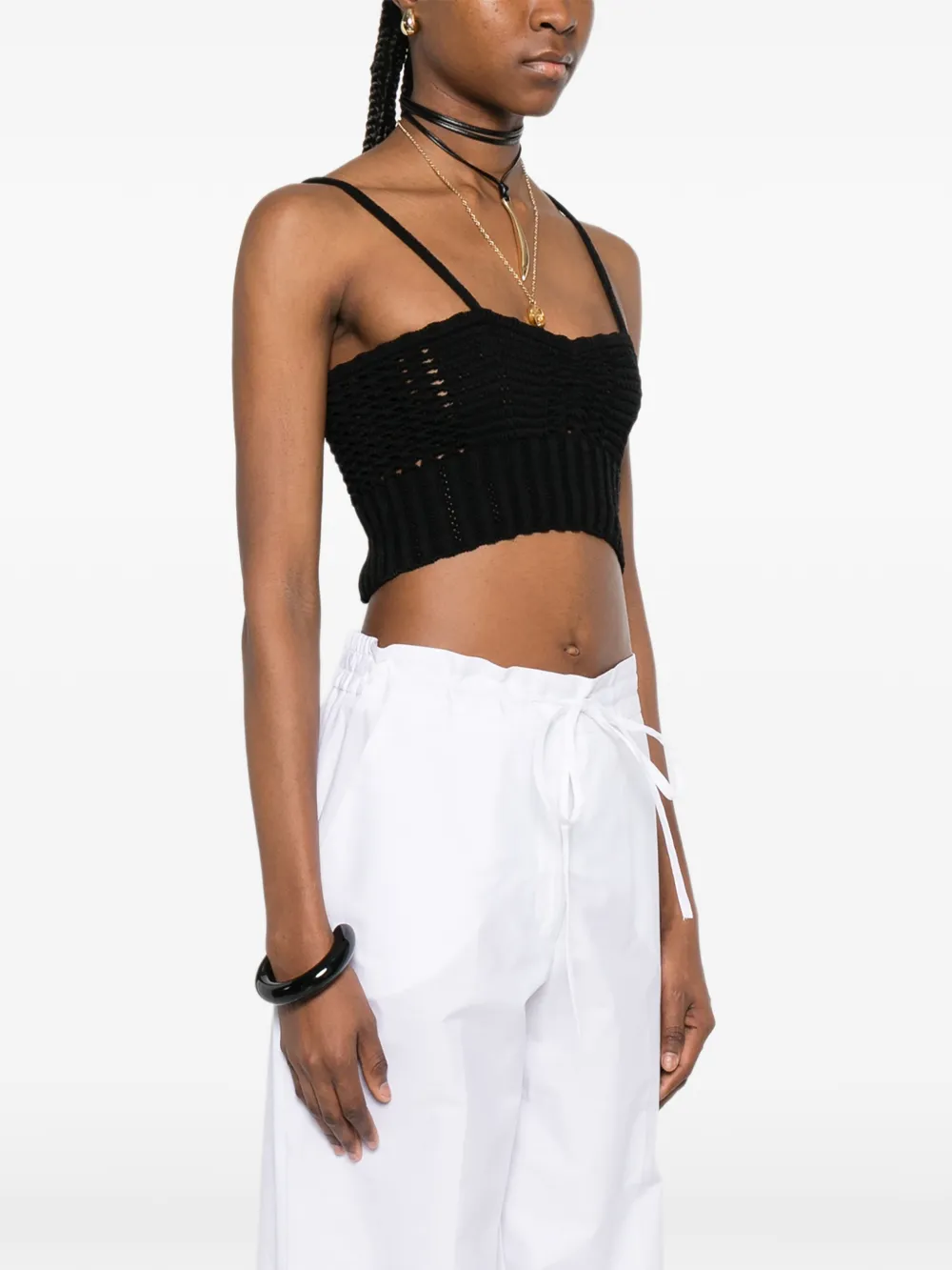  Forte Forte Knitted Bralette Top - Black 