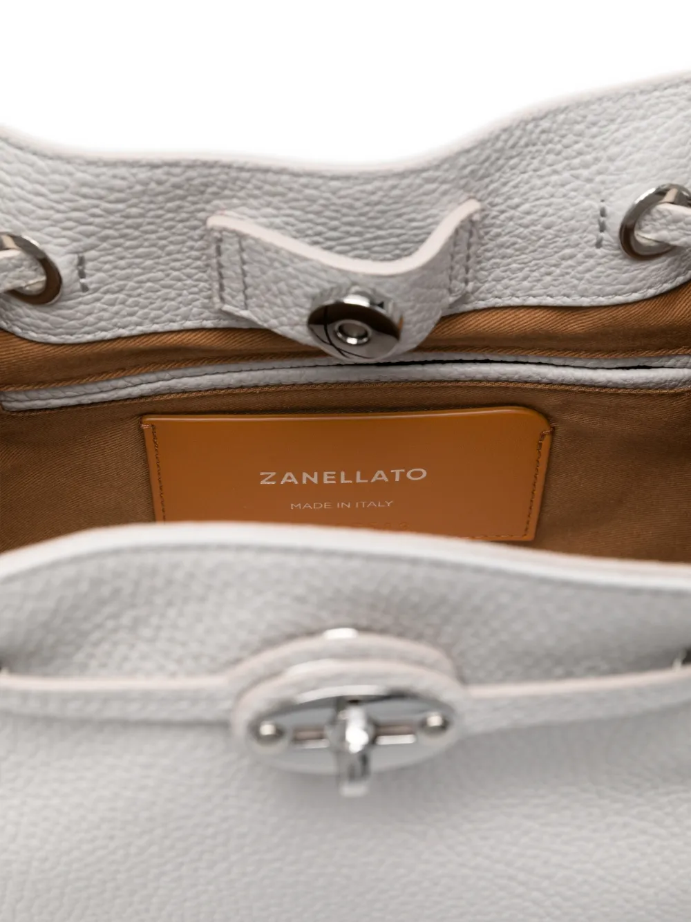 Zanellato Monda leren bucket-tas Grijs