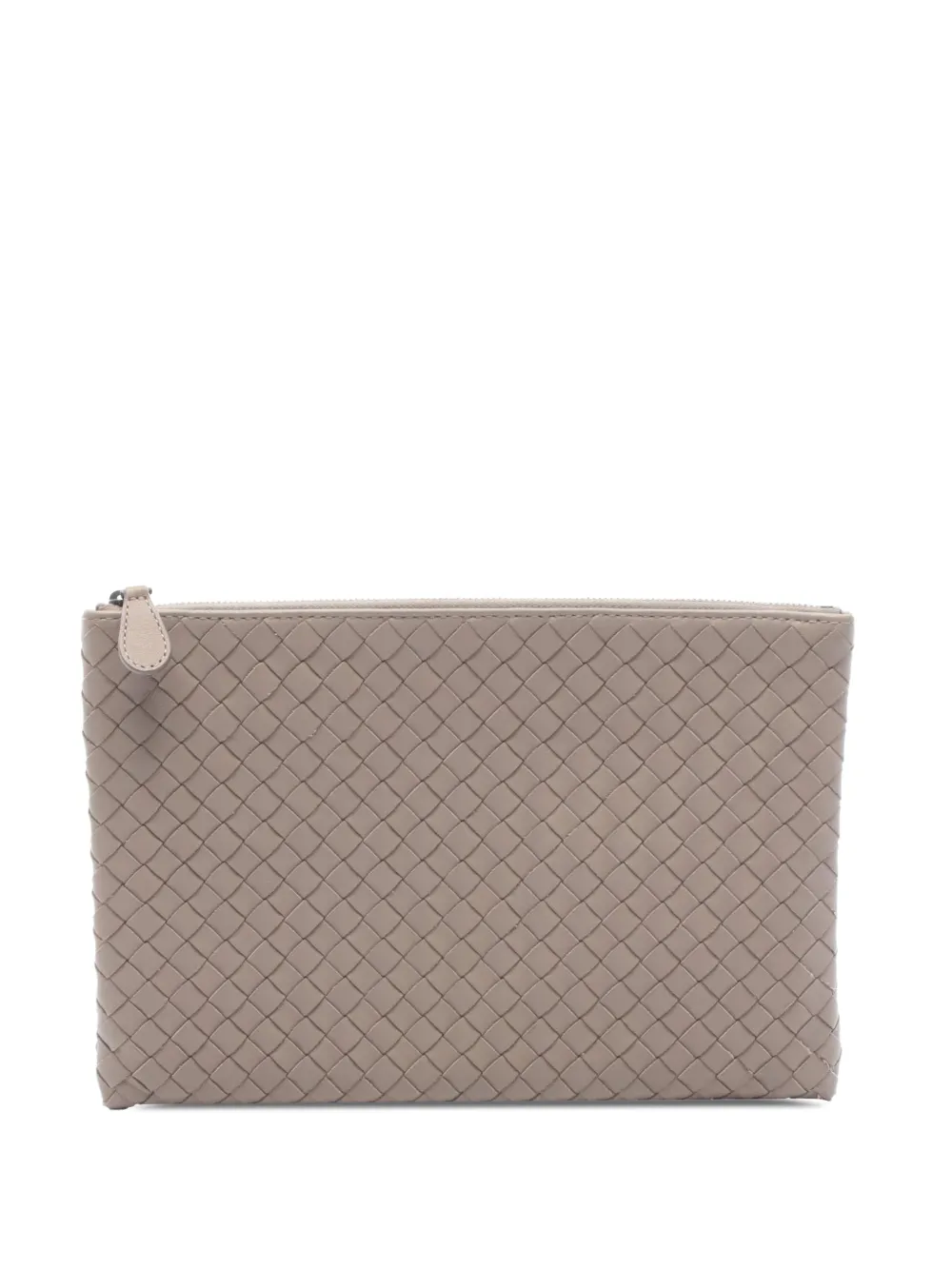 Bottega Veneta Pre-Owned Clutch in nappa con design Intrecciato 2012-2026 - Marrone