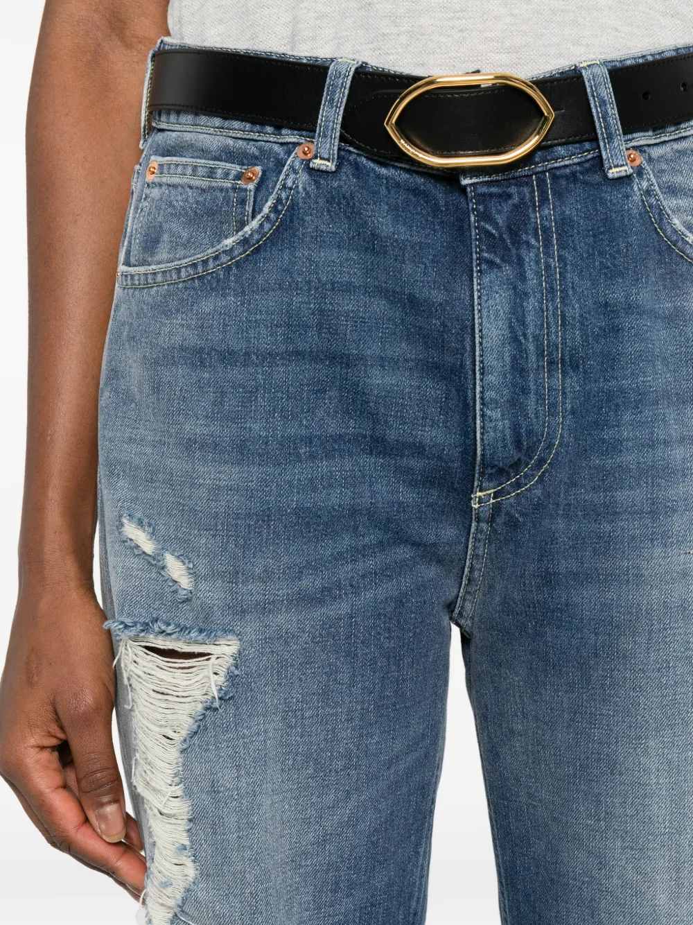DONDUP Gerafelde jeans Blauw