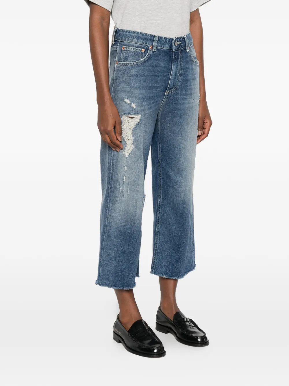 DONDUP Gerafelde jeans Blauw