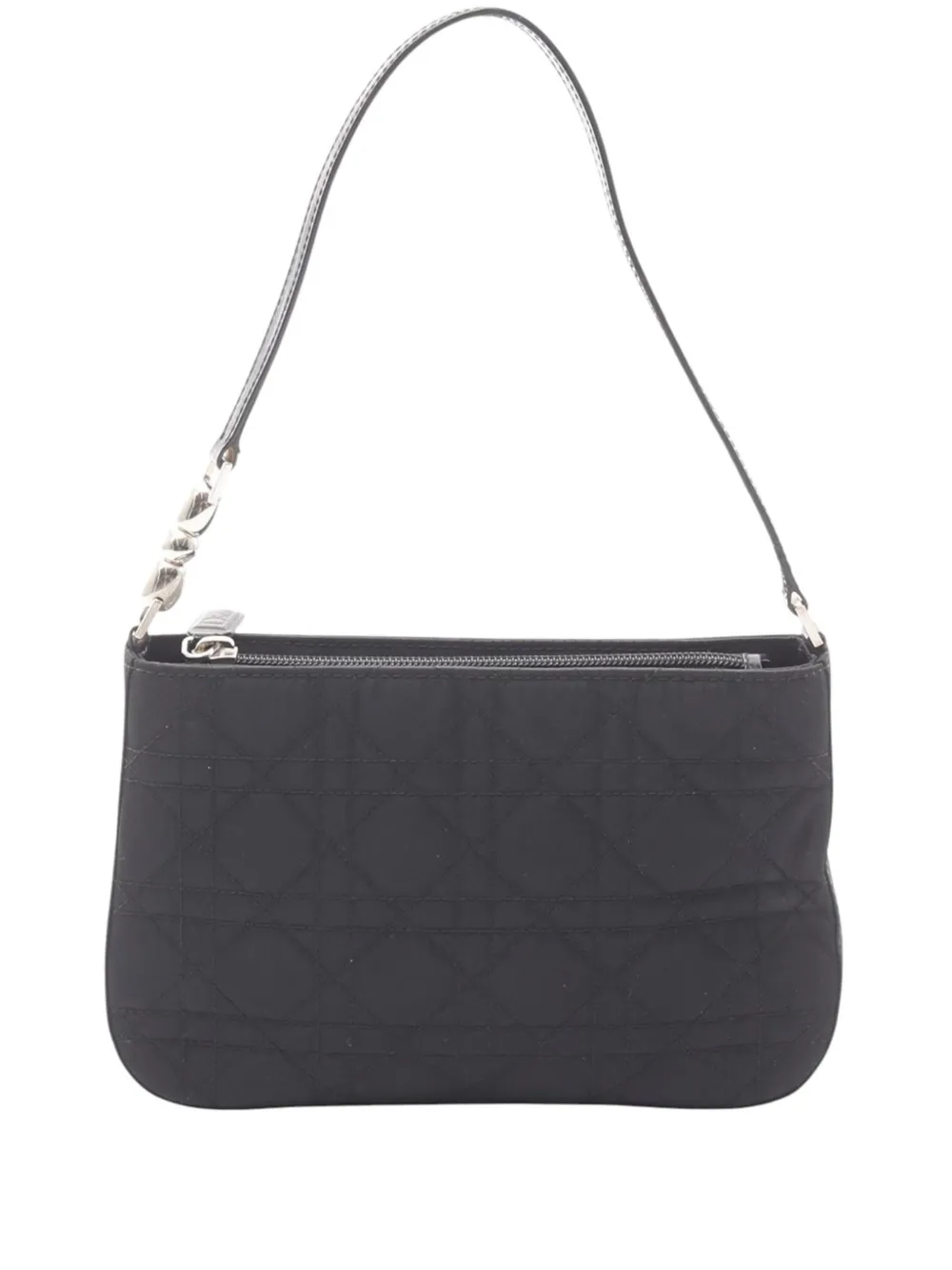 Christian Dior Pre-Owned Borsa a spalla in nylon con motivo Cannage 2010-2026 - Nero