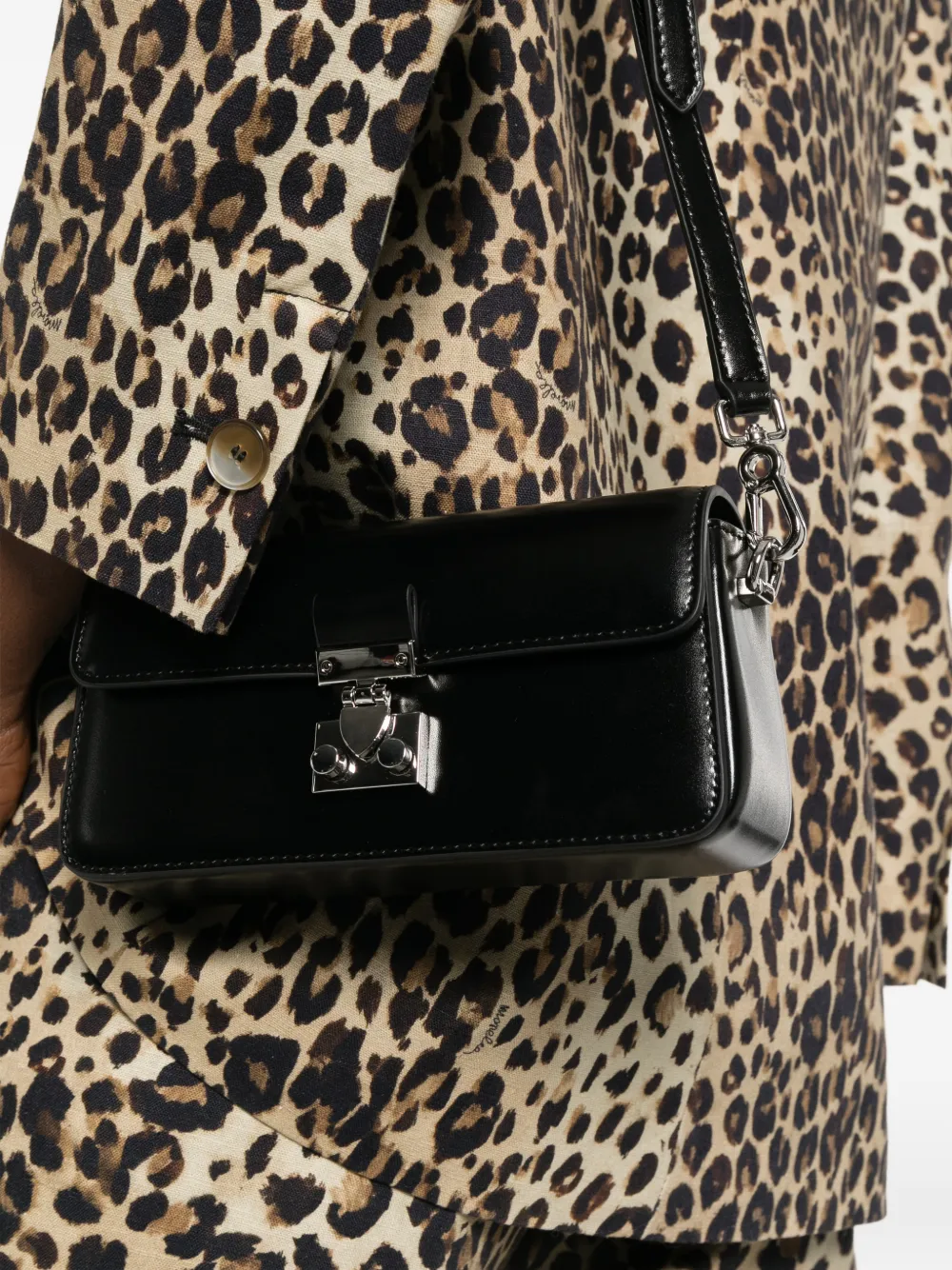  Eleh Flap-top Shoulder Bag - Black 