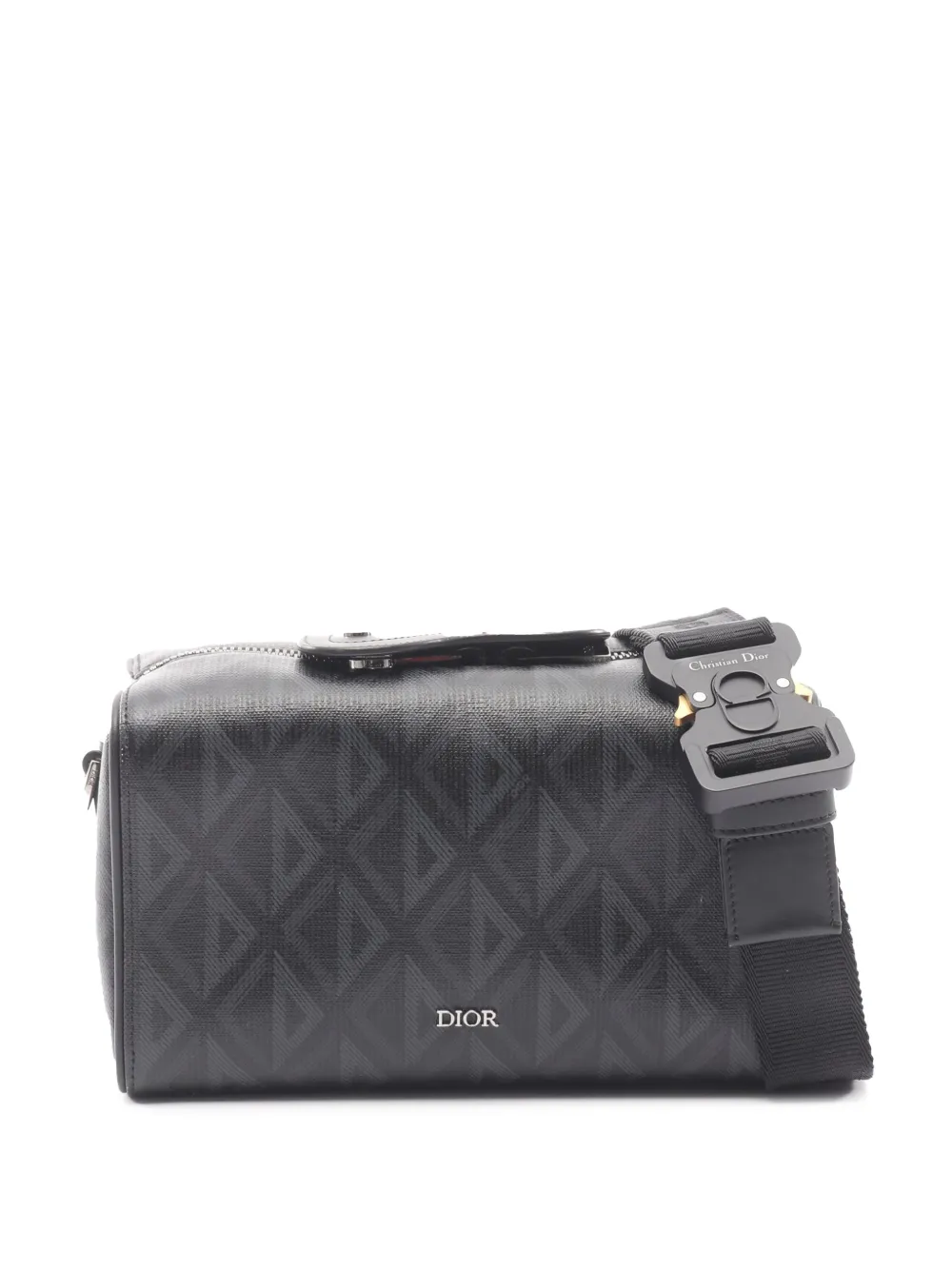 Christian Dior Pre-Owned 2021 CD Diamond Coated Canvas Lingot 22 Bag crossbody bag - Nero