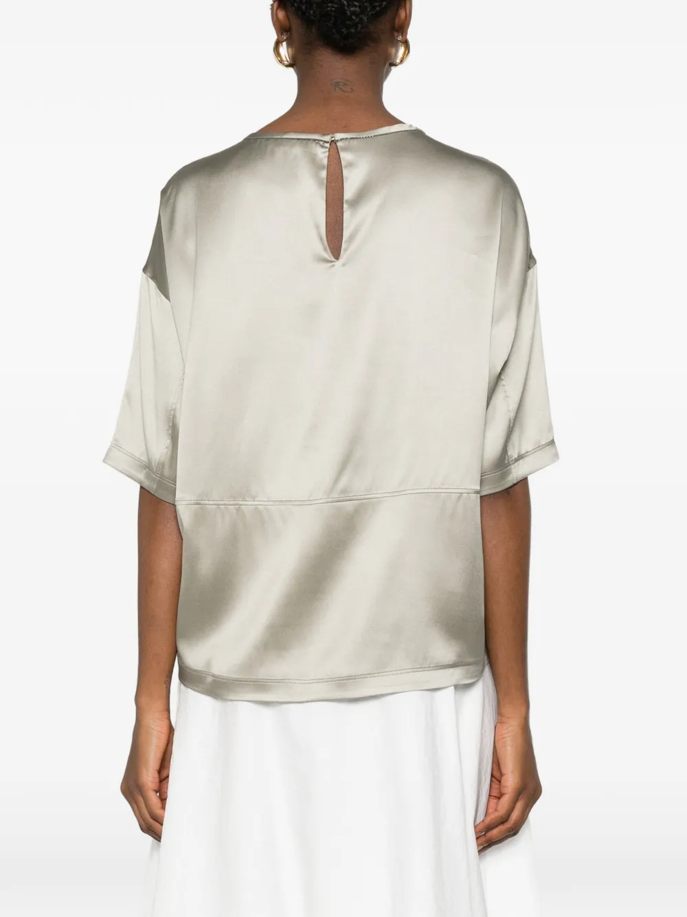 Keyhole Silk Top