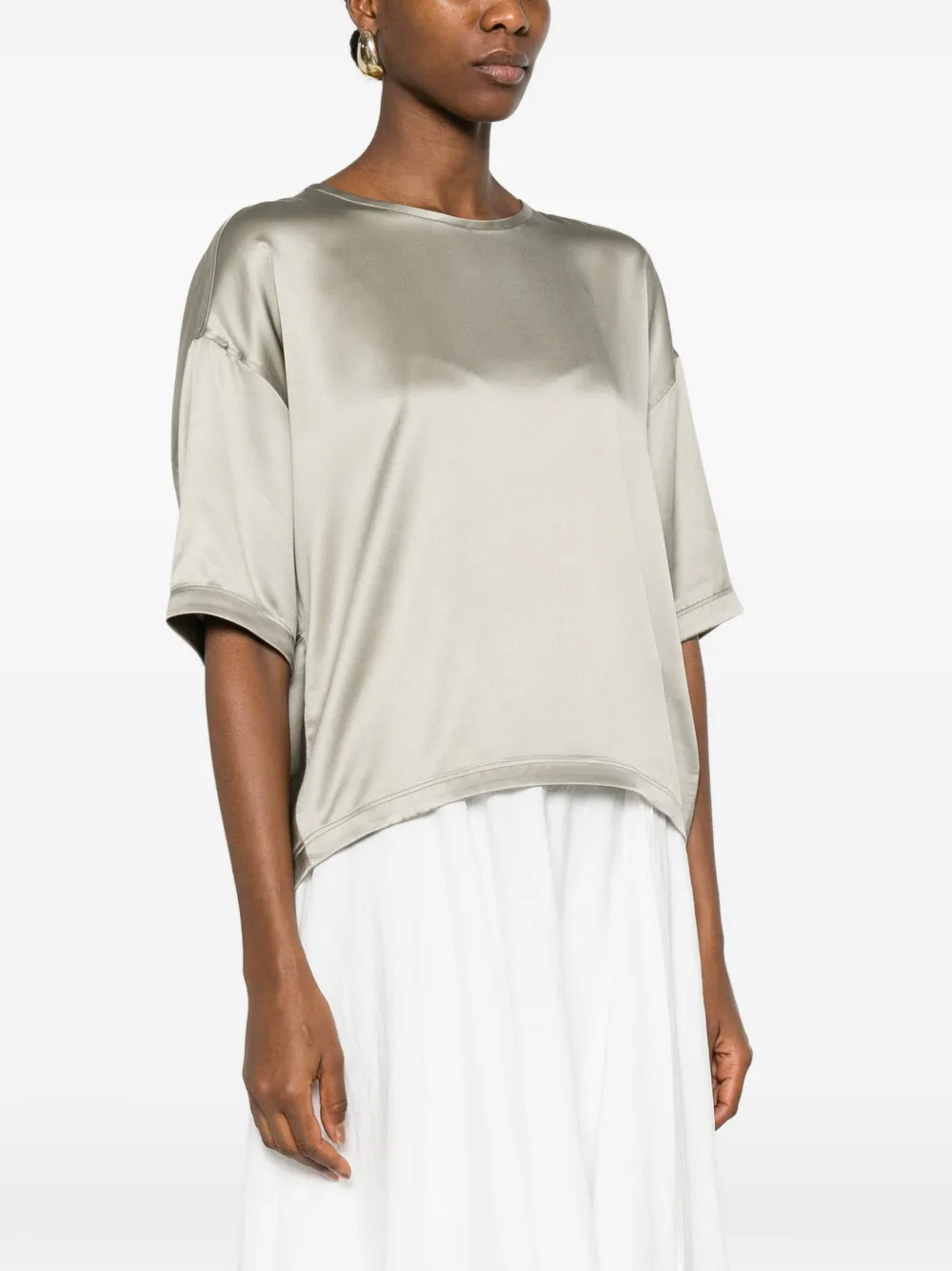 Keyhole Silk Top