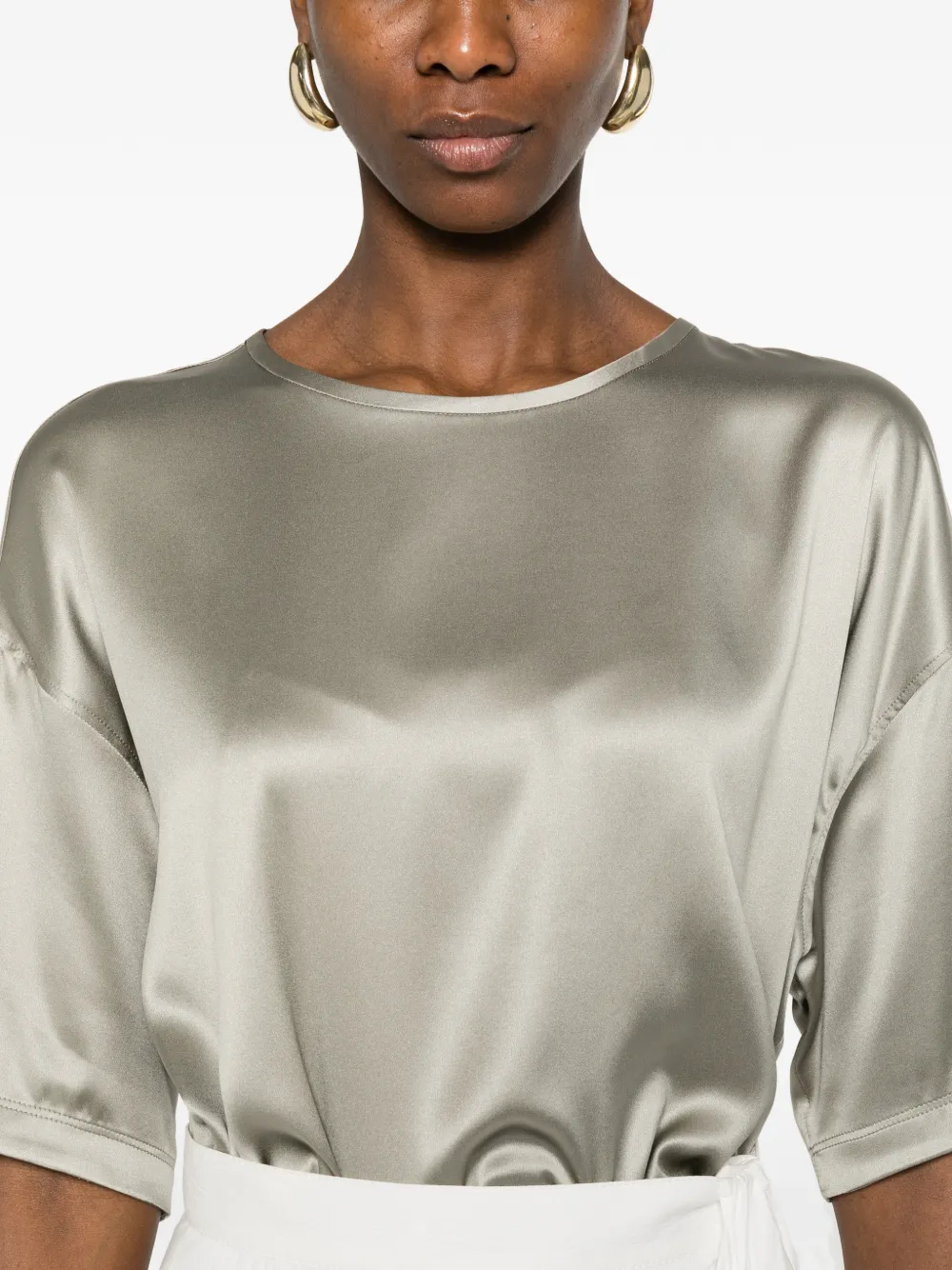 Keyhole Silk Top