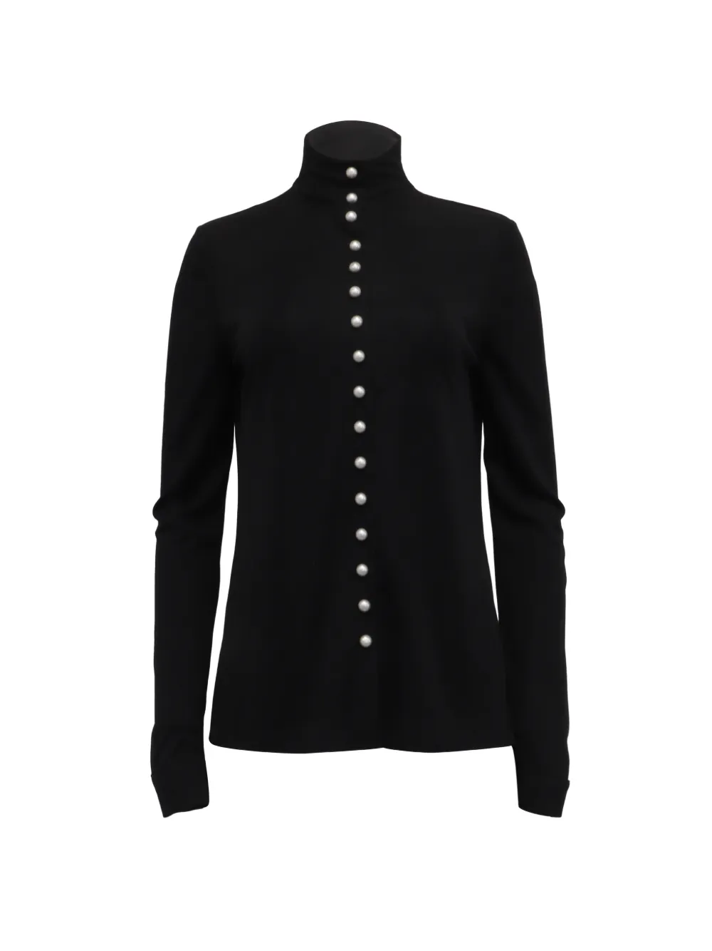 CHANEL Pre-Owned pearl-embellished long-sleeve top - Schwarz