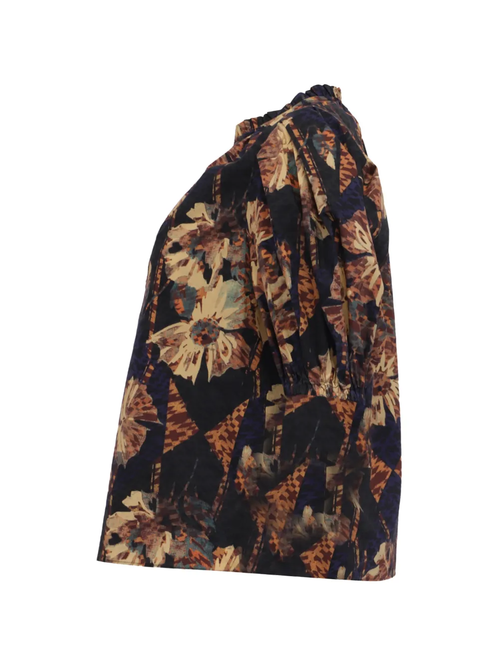 V-Neck Floral-Print Blouse