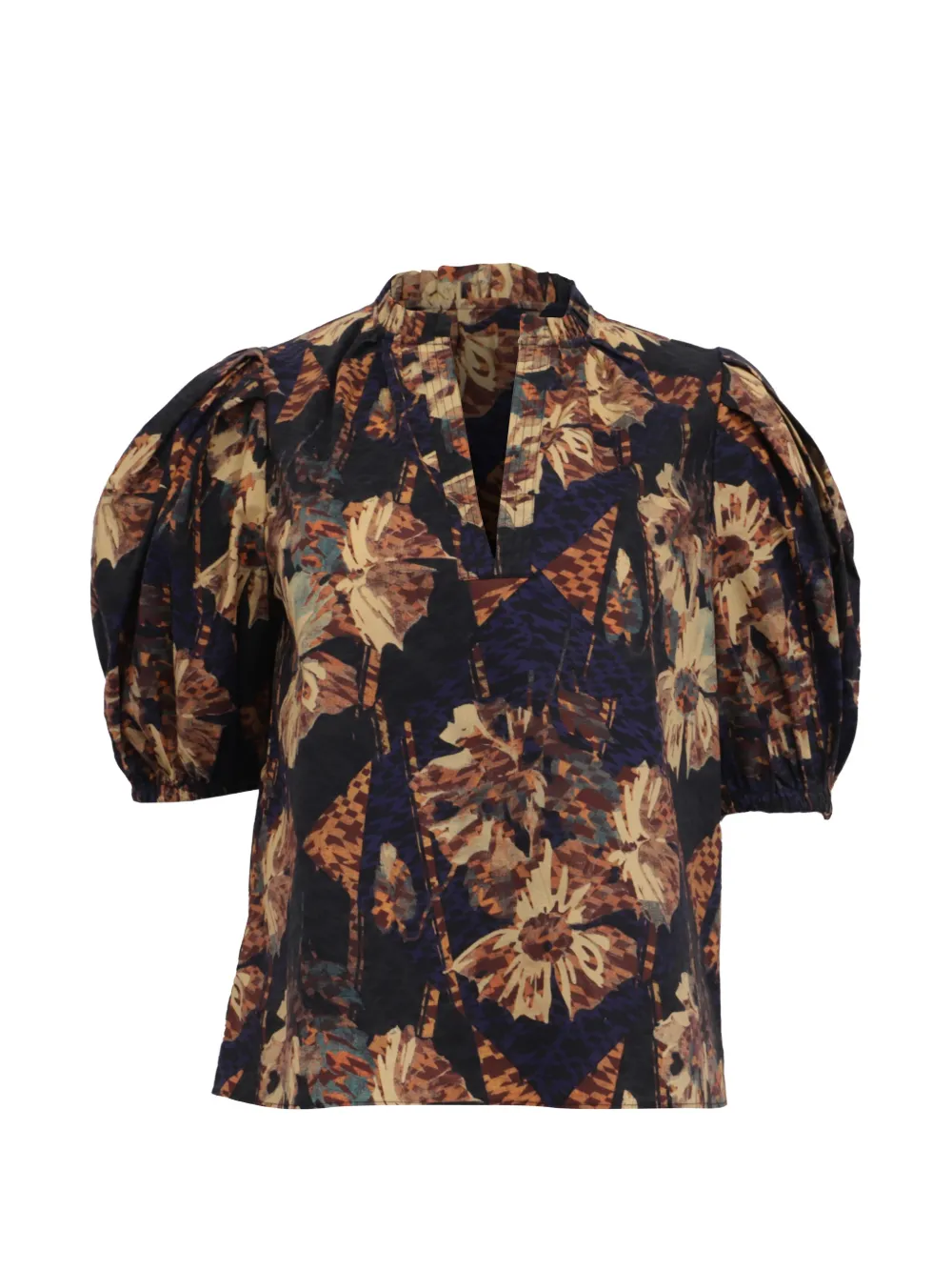 Ulla Johnson V-neck floral-print blouse - Nero