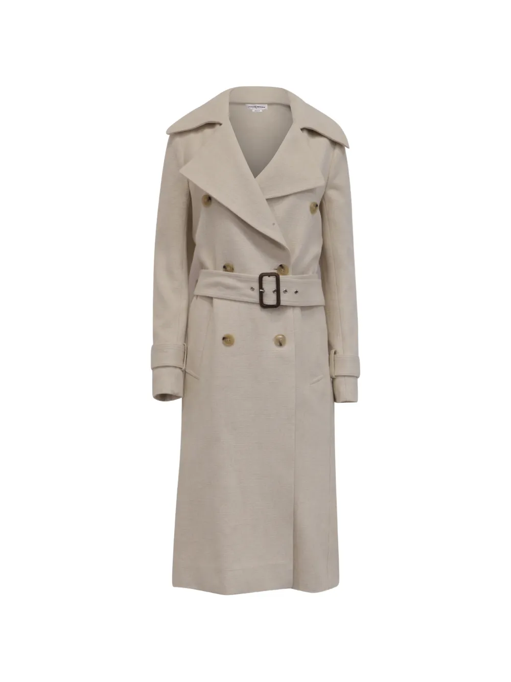 Victoria Beckham double-breasted belted trench coat - Toni neutri