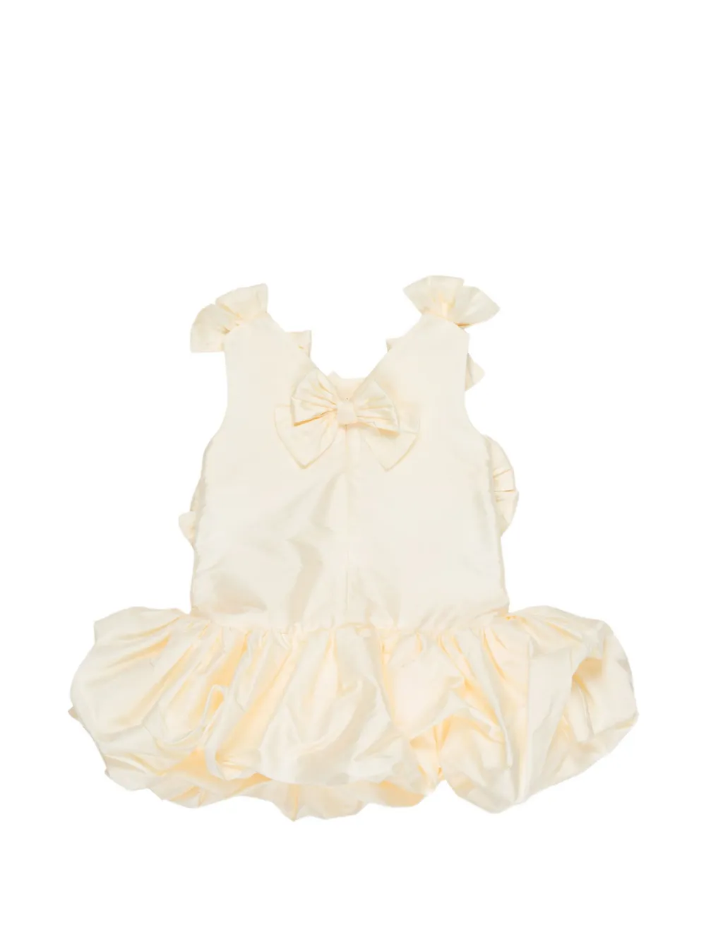  Miss Grant Kids Bow Ruffled Dress - Neutrals 