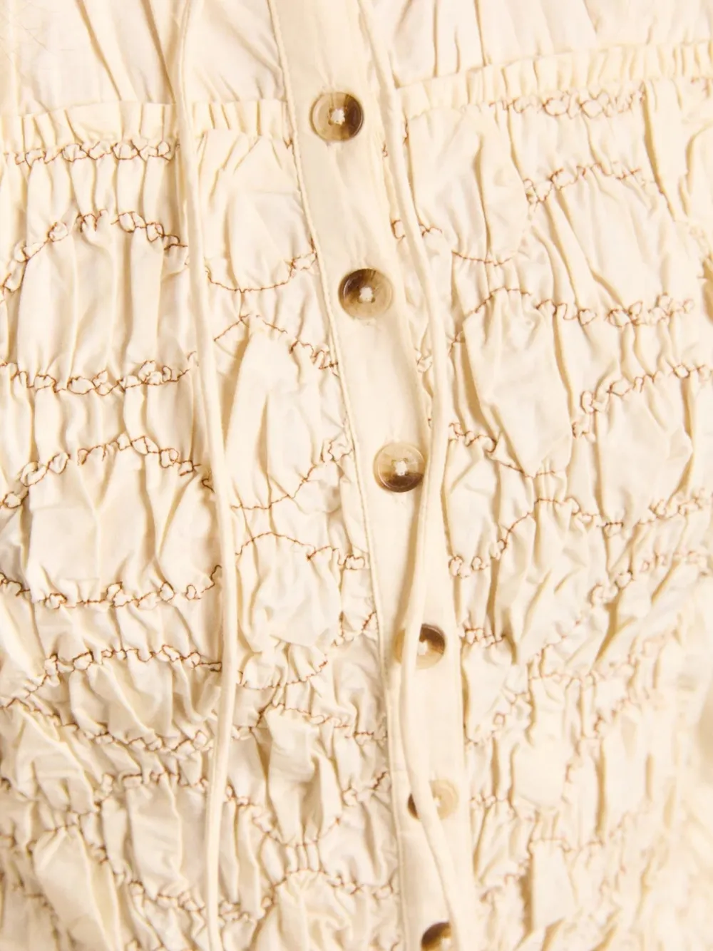  Damson Madder Elliana Smocked Button-up Shirt - Neutrals 