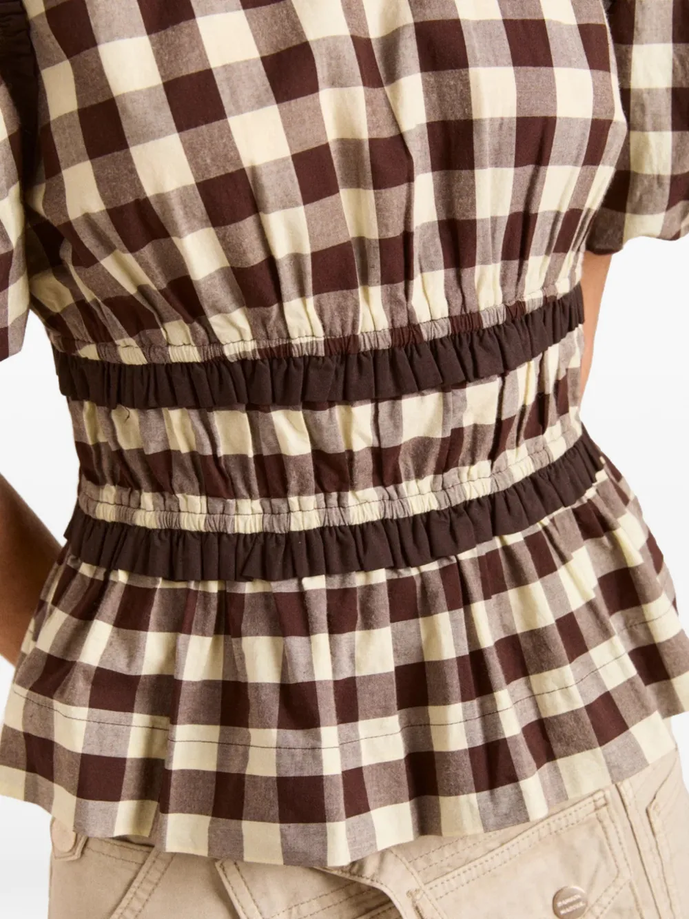  Damson Madder Ruffled-detail Blouse - Brown 