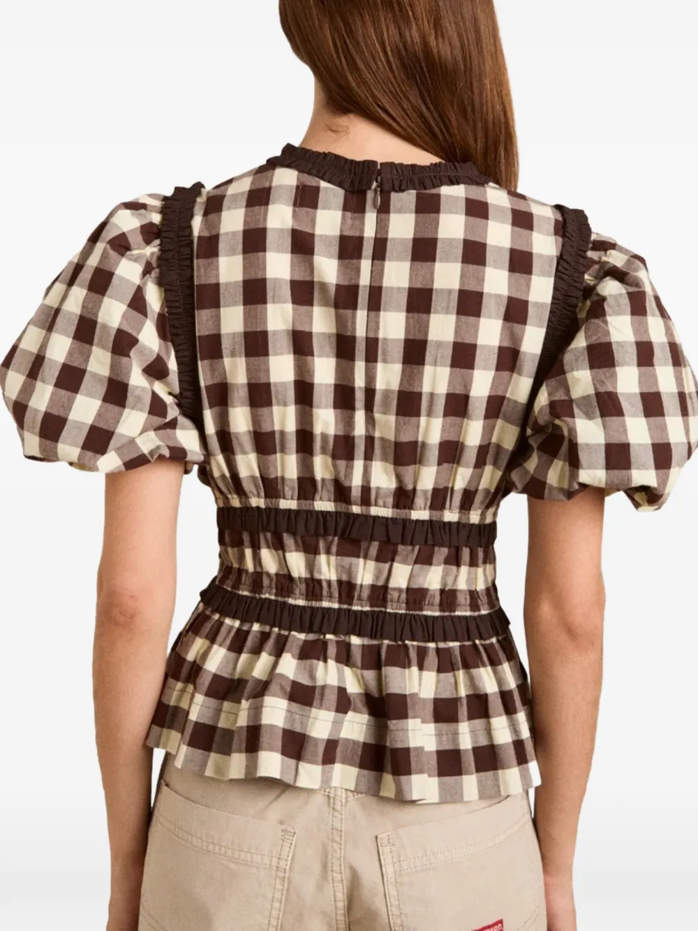  Damson Madder Ruffled-detail Blouse - Brown 