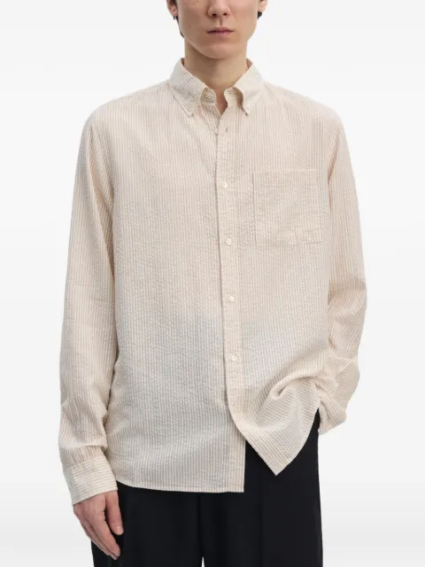 Another Aspect striped chest-pocket shirt