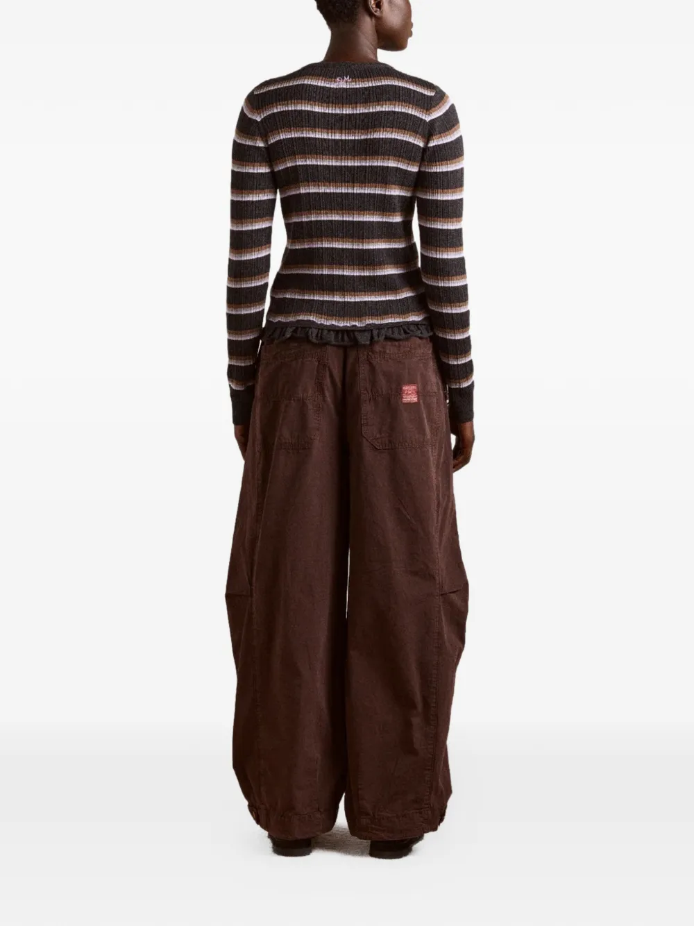  Damson Madder Button-fastening Trousers - Brown 