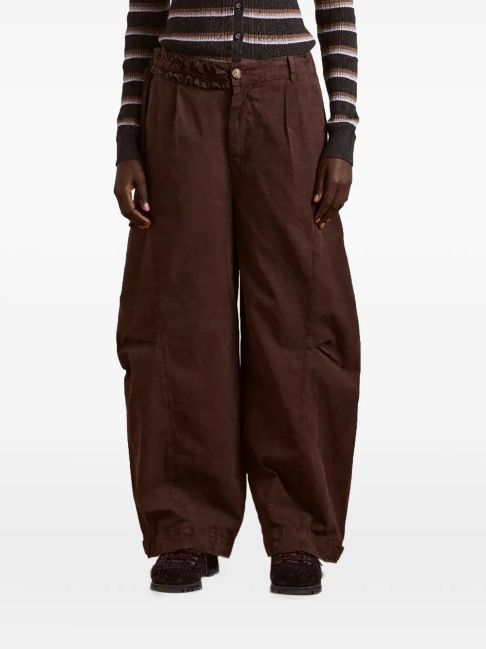DAMSON MADDER button-fastening trousers - Marrone