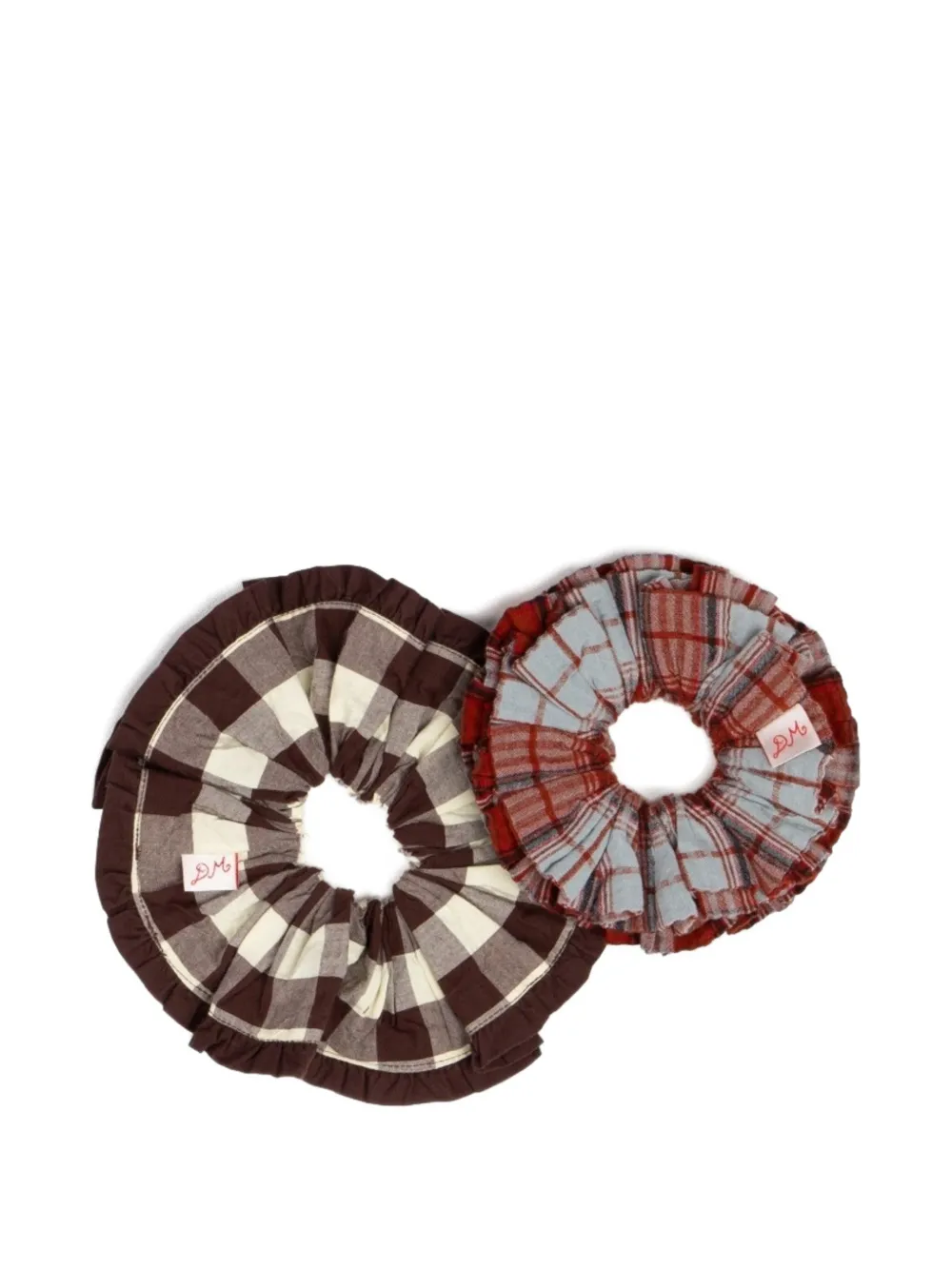 DAMSON MADDER checked scrunchie - Braun