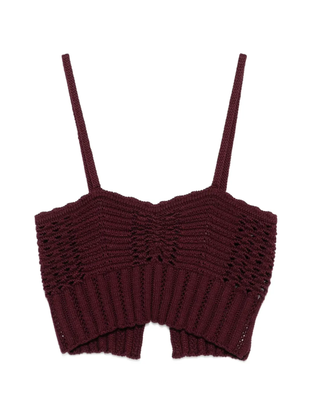 Forte Forte knitted bralette top - Rosso