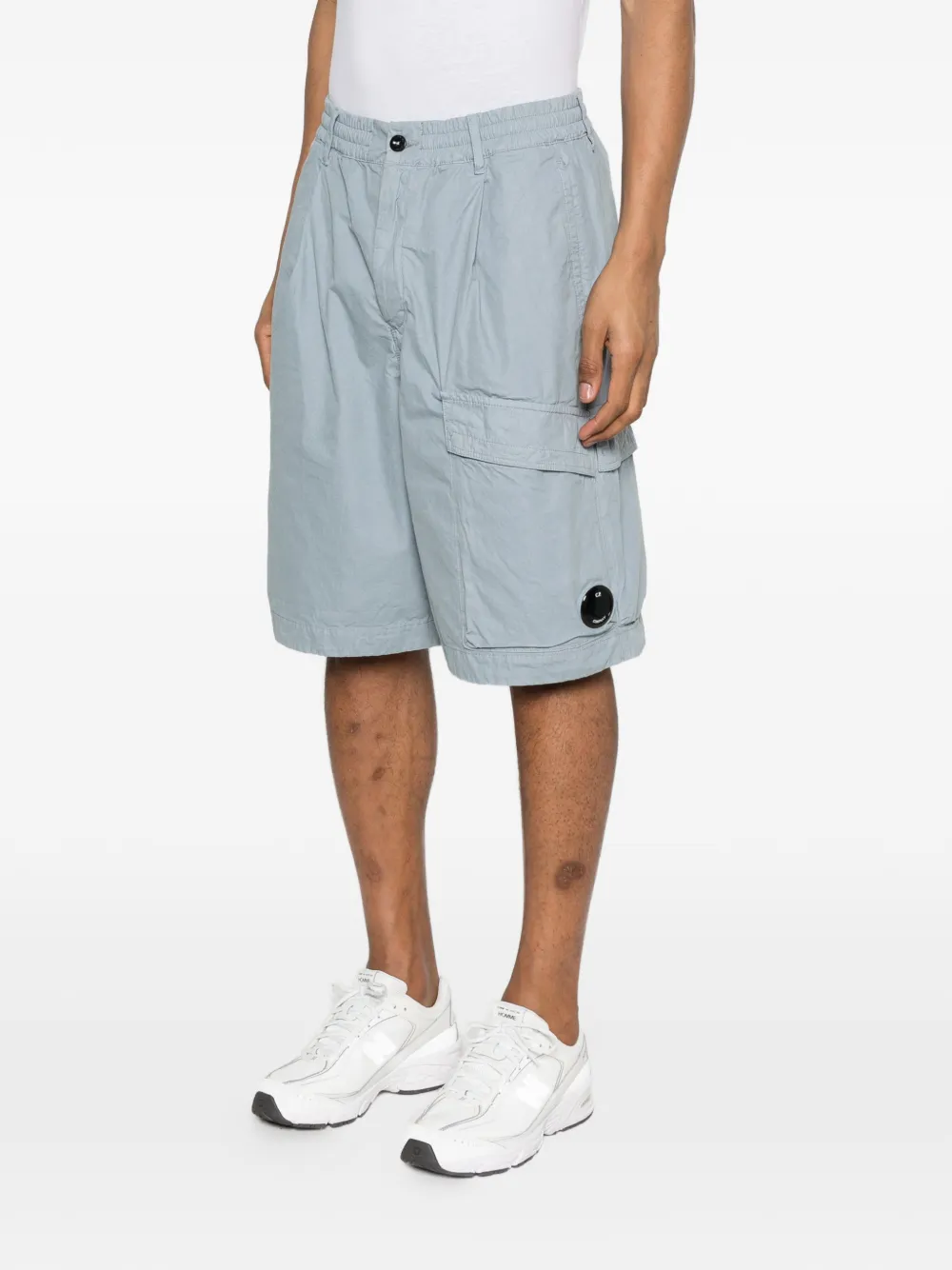  C.p. Company Micro-reps Cargo Cotton Shorts - Blue 
