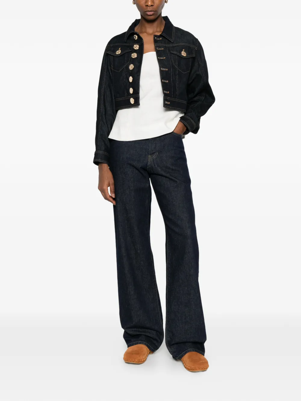 Dondup Buttoned Denim Jacket - Blue 