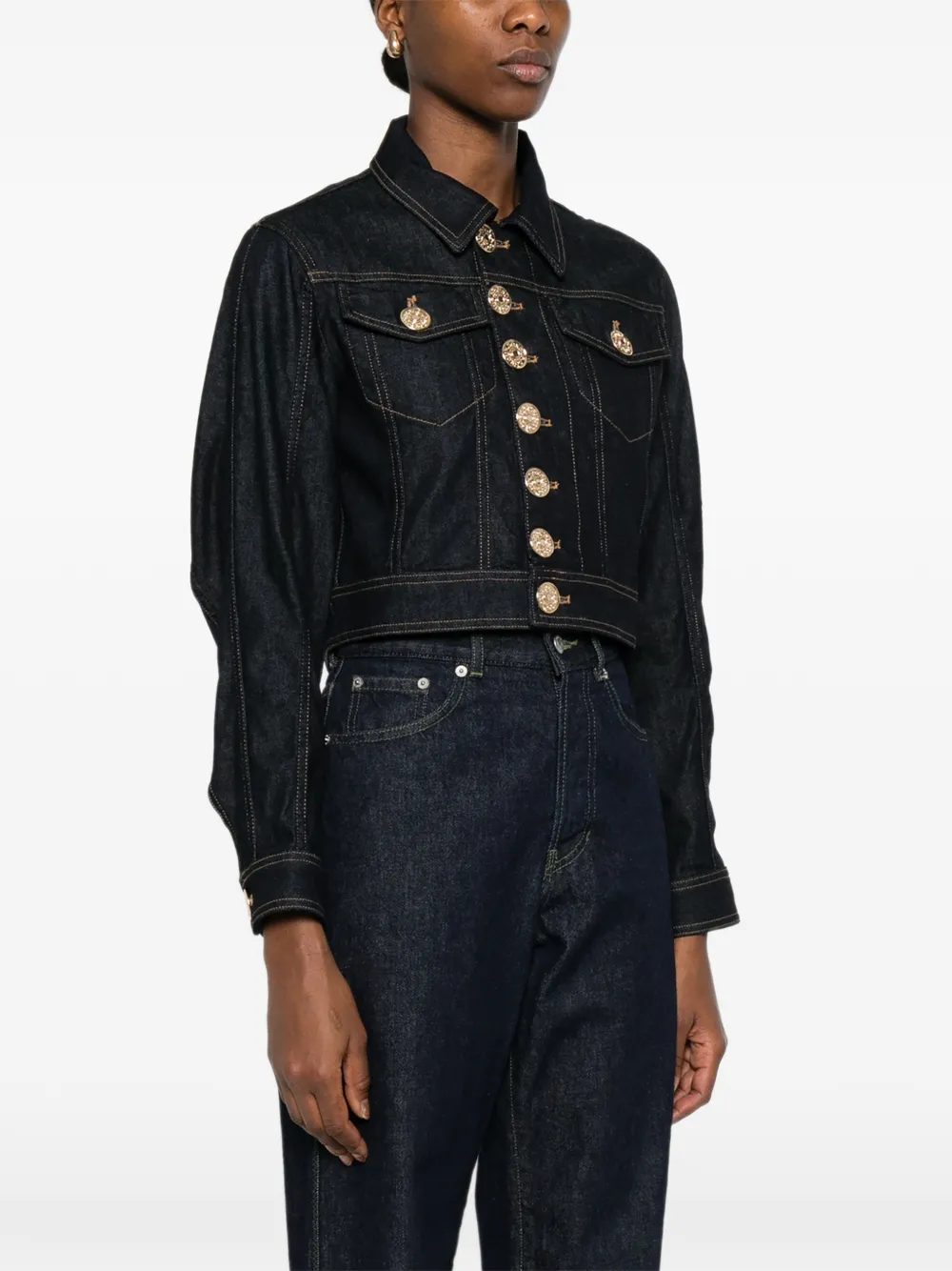 Dondup Buttoned Denim Jacket - Blue 