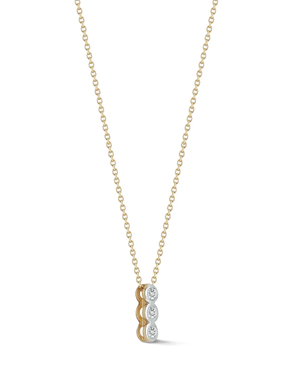 Mateo Trio Diamond Bar Necklace in Gold, view 5