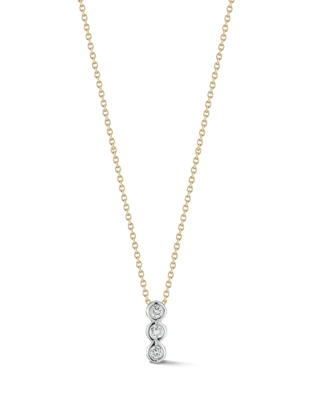 Mateo Trio Diamond Bar Necklace in Gold, view 4