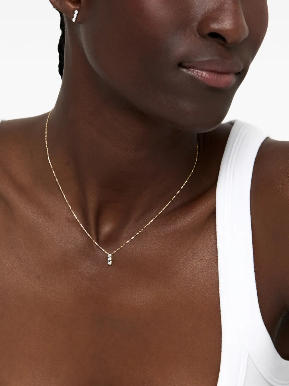 Mateo Trio Diamond Bar Necklace in Gold, view 3