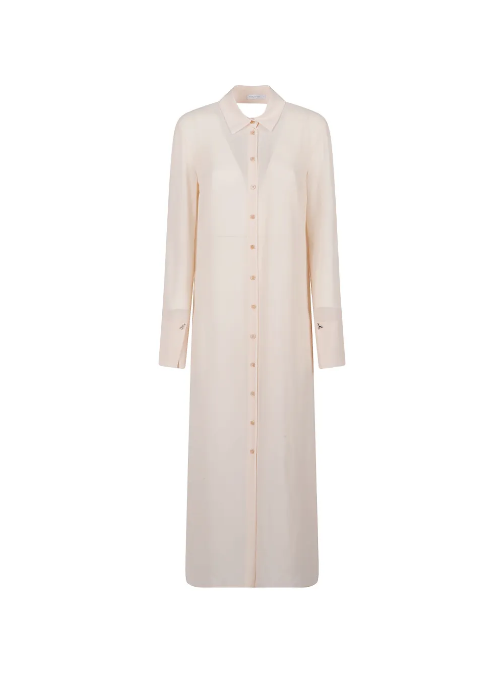 Patrizia Pepe open-back maxi shirt dress - Toni neutri