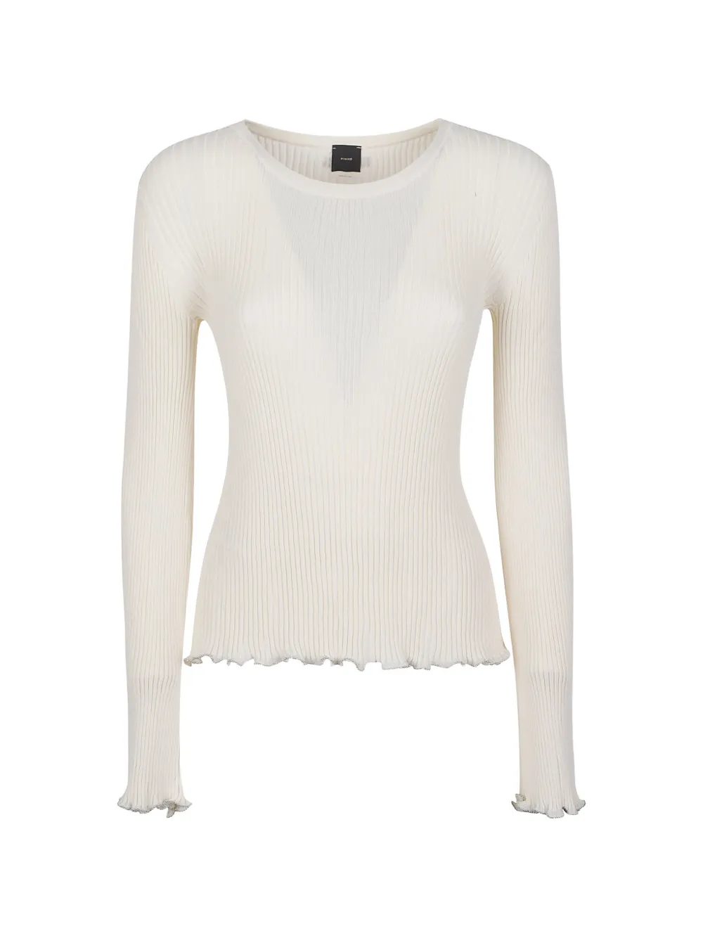 PINKO ruffled knitted top - Toni neutri