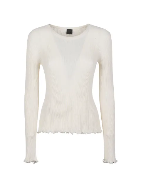 PINKO ribbed sweater with jewel edges