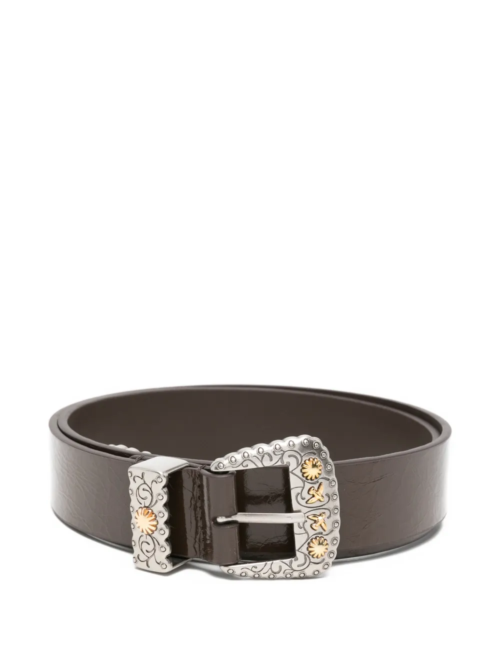 Pinko Decorative-buckle Belt In Brown