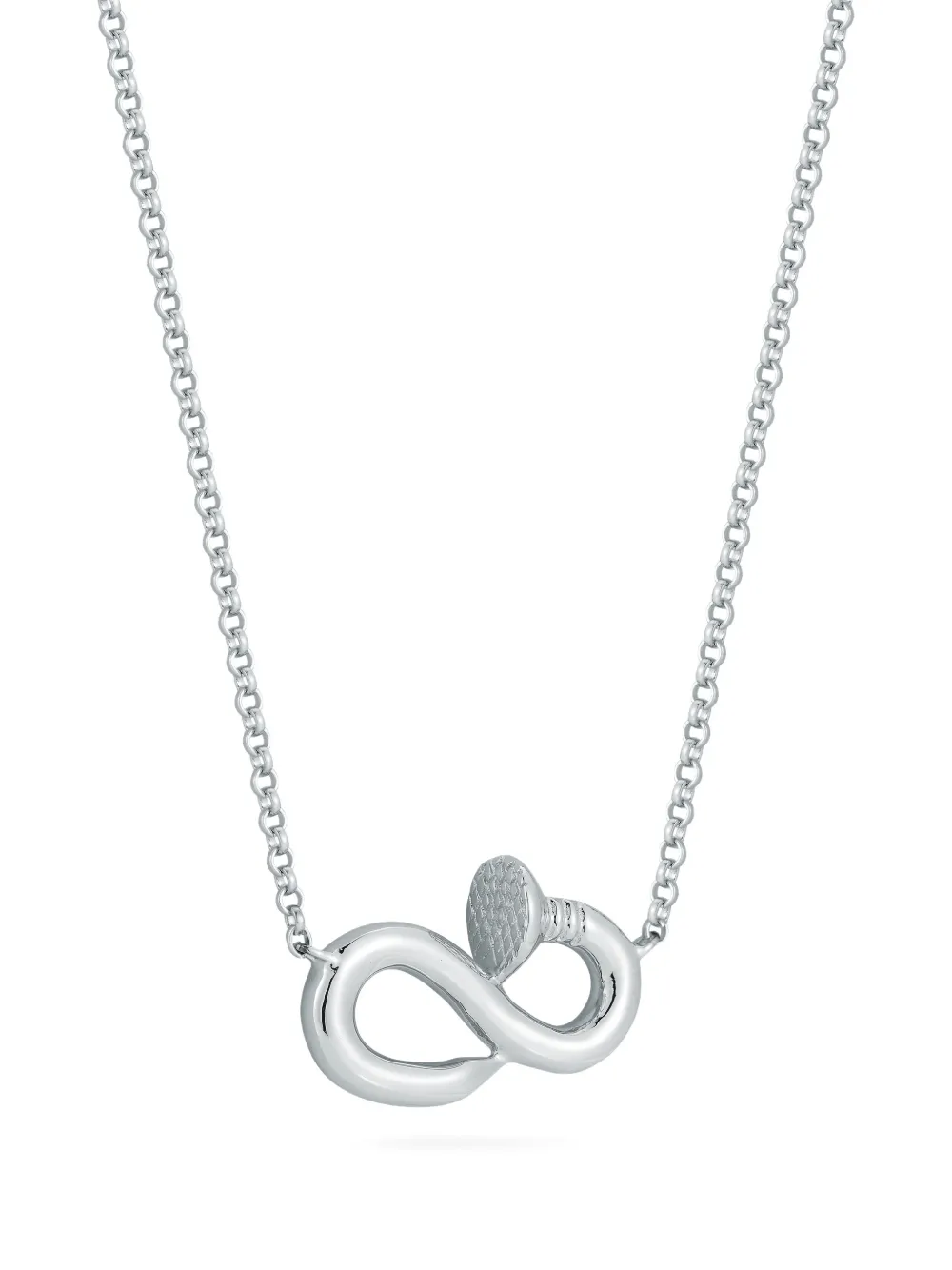 Mateo Bent Nail Necklace in Silver, view 3