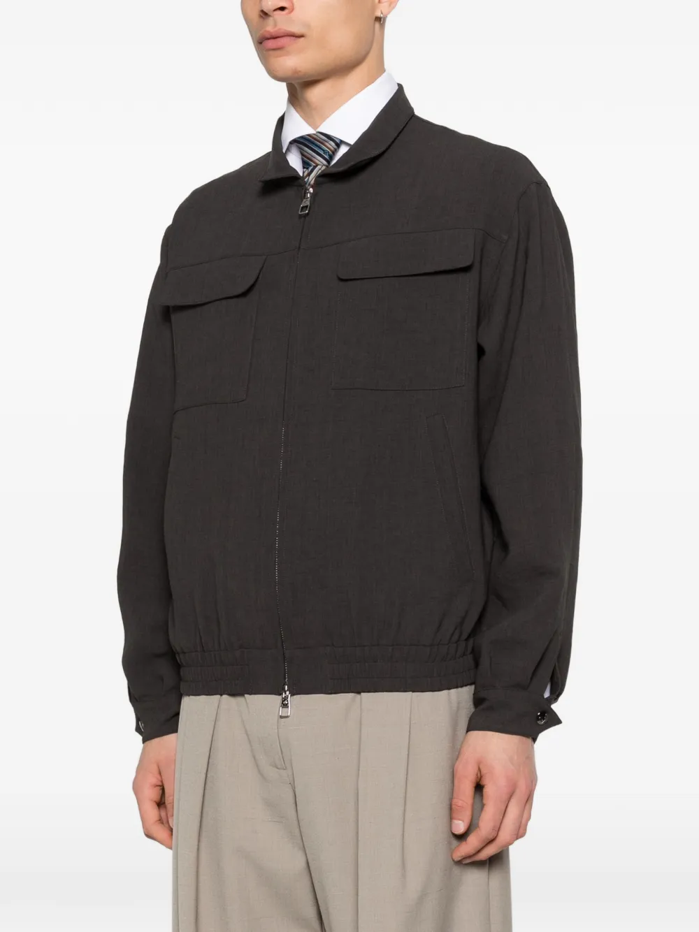  Montecore Patch Pocket Zip Jacket - Grey 