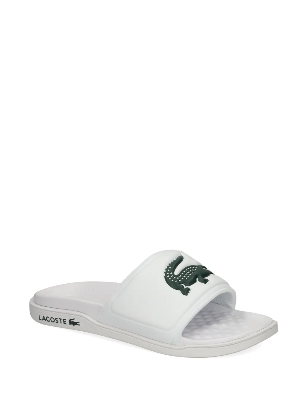 Lacoste Slippers met logo Wit
