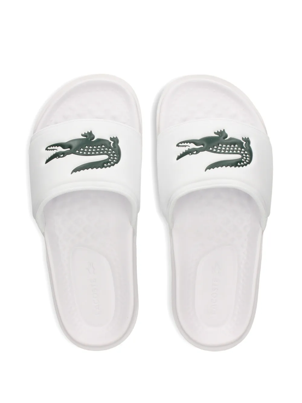 Lacoste Slippers met logo Wit