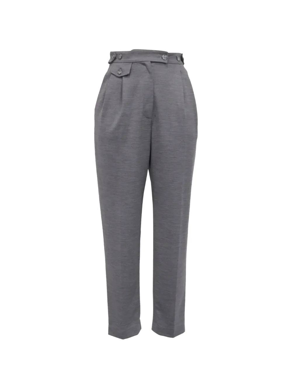 Burberry Pre-Owned flannel tapered trousers - Grigio