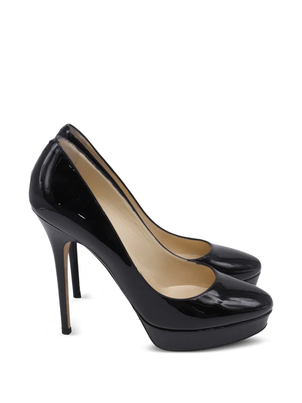 Jimmy Choo Pre-Owned Cosmic patent-leather platform pumps - Schwarz