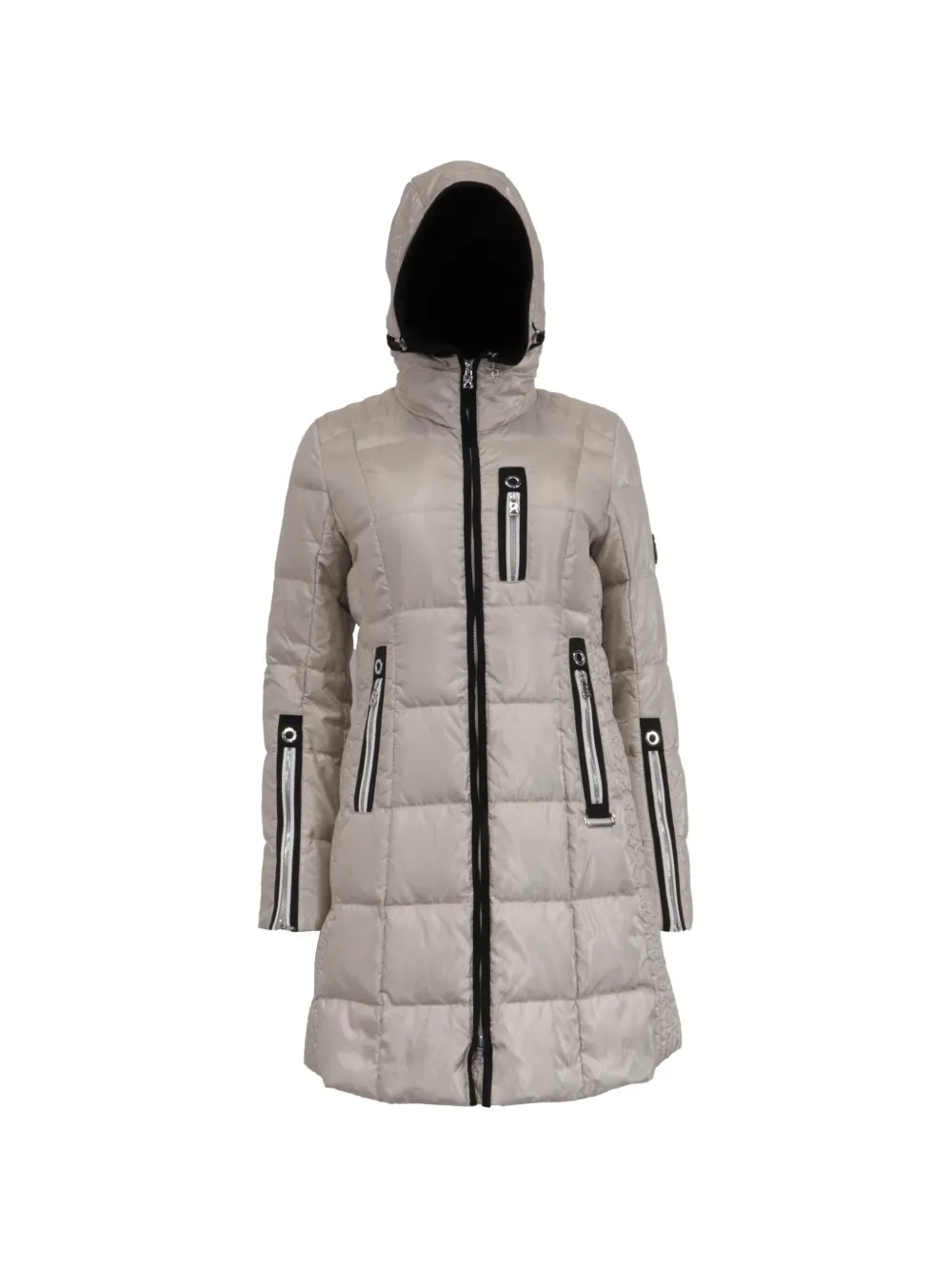 BOGNER hooded zip-up padded coat - Grigio