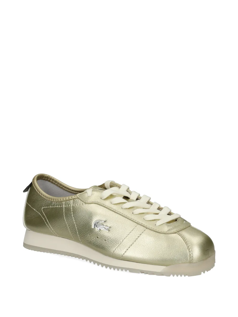 Lacoste Club-Low leren sneakers Goud