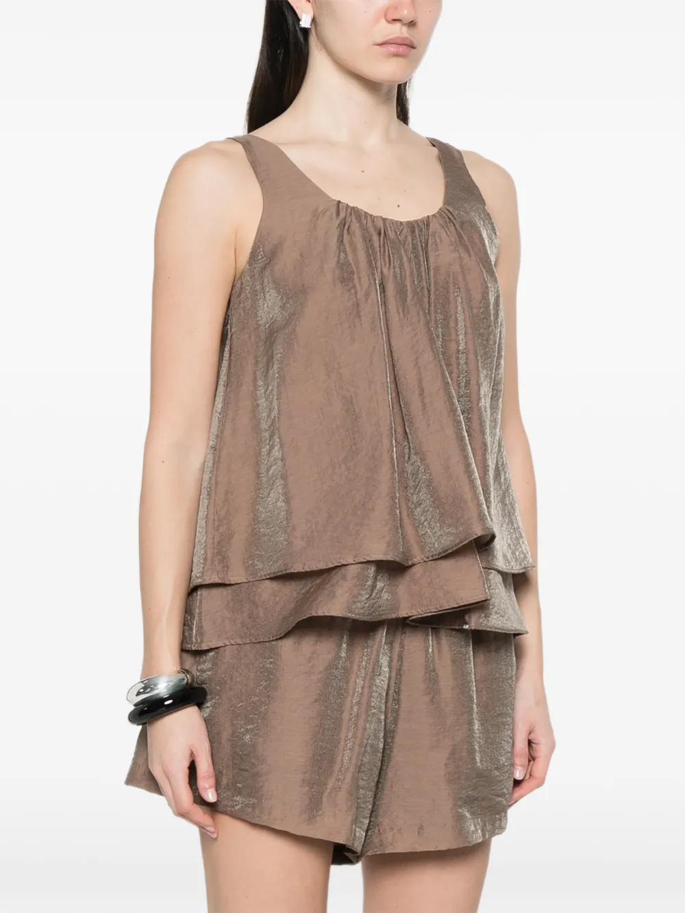  Eleh Sleeveless Top - Brown 