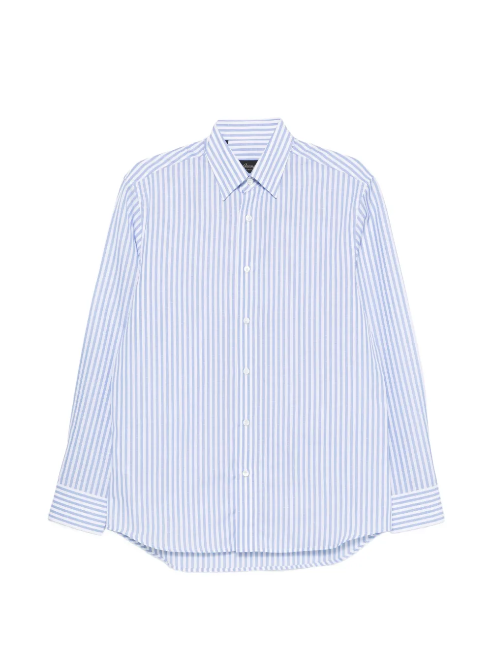 Brioni Hidden BD striped buttoned shirt - Blue