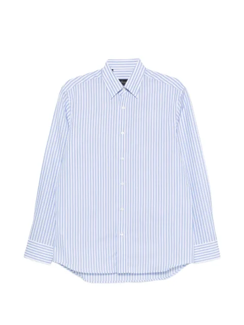 Brioni Hidden BD striped buttoned shirt