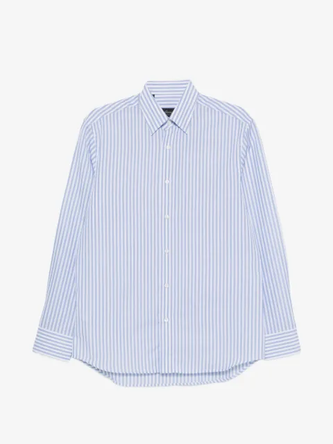 Brioni Hidden BD randig skjorta med knappar