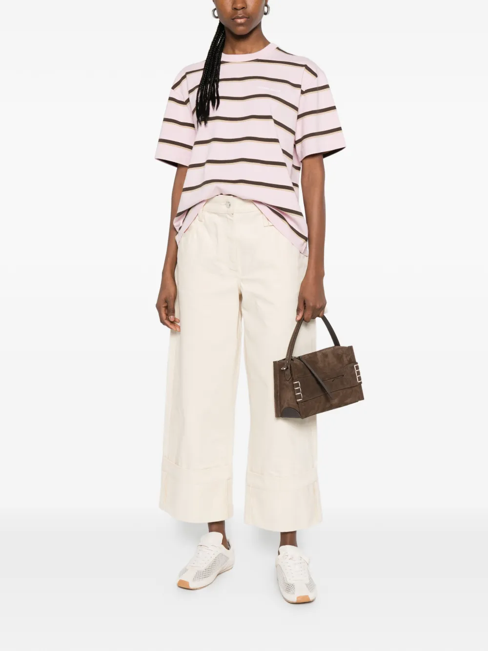  Canada Goose Striped T-shirt - Pink 