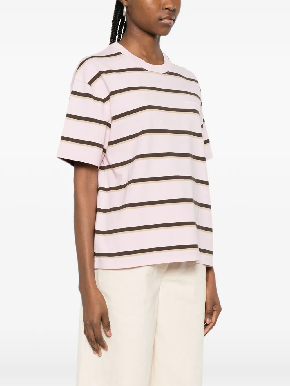  Canada Goose Striped T-shirt - Pink 